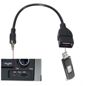Cablu adaptor OTG Jack 3.5mm tata la USB mama, lungime 20 cm - Img 4