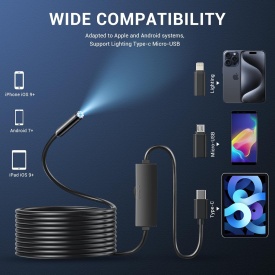 Camera Endoscop pentru telefonul IOS iPhone si Android cu un cablu de 3 metri - Img 2