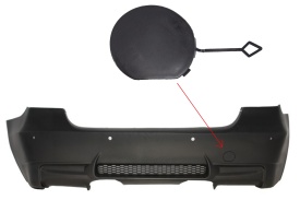 Capac Carlig Tractare Bara spate compatibil cu BMW Seria 3 E90 2004-2011 M3 Look Evacuare Centrala
