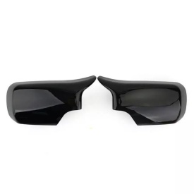 Capace oglinda compatibile cu BMW seria 3 E46 1998-2004, Negru lucios M-Design, cu clipsuri, inlocuiesc capacele originale - Img 1
