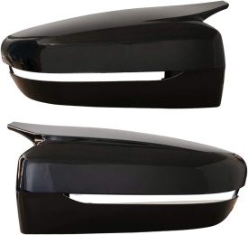 Capace oglinda compatibile cu BMW seria 3 G20 2019->, seria 5 G30 2017->, Negru lucios M-Design, cu clipsuri, inlocuiesc capacele originale