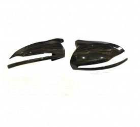 Capace oglinda compatibile cu Mercedes clasa C W205 2014-2020 Negru lucios Batman Style - Img 1