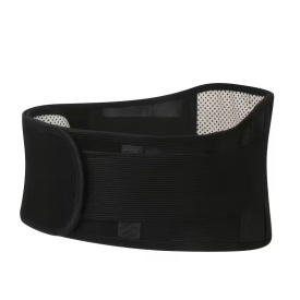 Centura lombara, ajustabila, unisex, cu turmalina si magneti, masura L, 105 cm, culoare negru - Img 5