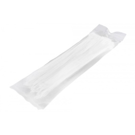 Coliere bride nailon plastic 3,6x250 mm, 100 bucati, culoare alb