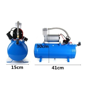 Compresor Aer, 12V, 150psi, 6 L Capacitate Rezervor, 8 bar Presiune Maxima, Pentru Umflat Rotile, Lucrul cu Unelte Pneumatice etc - Img 3