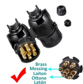 Conector pentru remorca, tata cu 7 pini, 12V, fisa priza remorca plastic - Img 3