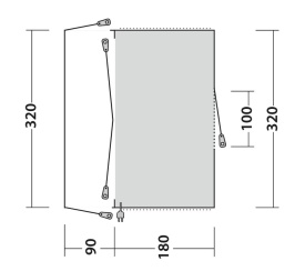 Cort auto pentru usa culisanta, Outwell Vehicle Awning San Diego - Img 12
