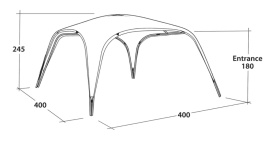 Cort evenimente/gradina, Outwell Wakefield marime XL, Dimensiuni 400x400x235 cm - Img 4
