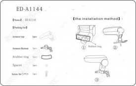 Cotiera auto VW PASSAT B5 1996-2001, negru, material textil - Img 4