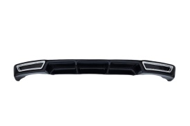 Difuzor bara spate compatibil Skoda Superb 3 III 2015-2019 cu dubla evacuare, negru lucios