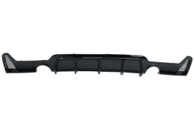 Difuzor Bara Spate Cu Evacuare Dubla compatibil cu BMW Seria 4 F32 F33 F36 2013-2019 Negru Lucios - Img 1