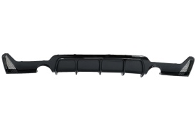 Difuzor Bara Spate Cu Evacuare Dubla compatibil cu BMW Seria 4 F32 F33 F36 2013-2019 Negru Lucios - Img 1