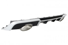 Difuzor Bara Spate cu Ornamente evacuare compatibil cu Audi A3 8V Hatchback Sportback 2012-2015 RS3 Design - Img 2