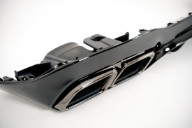 Difuzor Bara Spate cu Ornamente Toba Negre compatibil cu Mercedes E-Class W213 Sport Line 2016-2019 E63 Design - Img 8