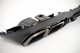 Difuzor Bara Spate cu Ornamente Toba Negre compatibil cu Mercedes E-Class W213 Sport Line 2016-2019 E63 Design - Img 5