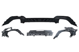Difuzor Bara Spate Evacuare compatibil cu BMW 3 Series G20 G28 Sedan G21 Touring 2019-2022 Negru / Carbon Look - Img 2