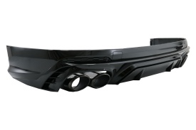 Difuzor Bara Spate Evacuare Dubla compatibil cu Audi Q5 SUV 2018-2020 si Evacuari Negre - Img 6