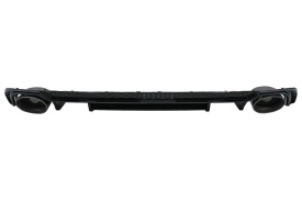 Difuzor Bara Spate Ornamente evacuare crom compatibil cu Audi A4 B9 8W Sedan Avant 2016-2018 pentru Bara S Line - Img 6