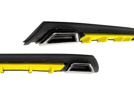 Difuzor bara spate universal , ELITE PLUS B Design, negru mat cu galben, PRODUS DETERIORAT - Img 2