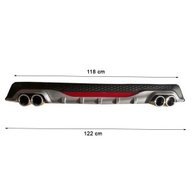 Difuzor bara spate universala , AMG B Design, negru mat cu gri lucios si catadioptru reflectorizant, Produs deteriorat! - Img 3