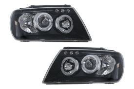 Faruri Angel Eyes compatibile cu Jeep Grand Cherokee (1999-2004) Negru - Img 1