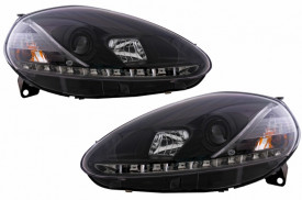 Faruri DAYLIGHT LED compatibil cu Fiat Grande Punto (09.2005-2008) Negru - Img 1
