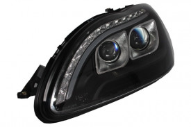 Faruri LED DRL compatibil cu MERCEDES Benz W220 S Class 1998-2005 Negru - Img 5