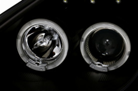 Faruri LED DRL compatibil cu Toyota Celica T230 (1999-2005) Angel Eyes Negru - Img 4