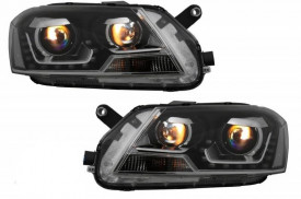 Faruri LED DRL compatibil cu VW Passat 3C B7 (11/2010-10/2014) Negre - Img 4