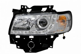 Faruri LED DRL compatibil cu VW T4 Transporter Long Nose (1996-2003) Multivan Crom - Img 3