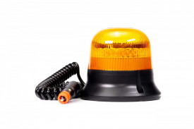 Girofar 12/24V, 9 LED-uri, prindere cu magnet, cablu cu mufa de bricheta 7.8 m, portocaliu, Fristom - Img 1
