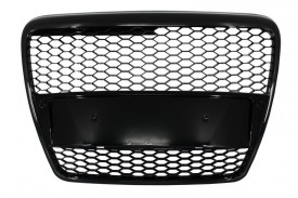 Grila Centrala compatibil cu AUDI A6 C6 2004-2007 RS Design Negru Lucios