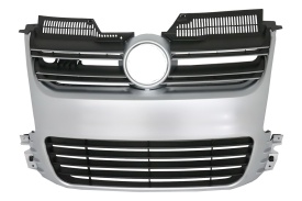 Grila Centrala compatibil cu VW Golf 5 V (2003-2008) R32 Design Brushed Aluminium