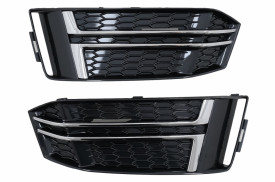 Grile Laterale compatibil cu Audi A4 B9 Sedan Avant 2016-2018 S-Line Silver Edition - Img 2