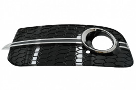 Grile Laterale compatibil cu Audi Q5 SUV 8R Facelift 2012-2016 RS Design Negru Lucios Crom - Img 3