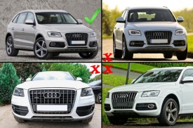 Grile Laterale compatibil cu Audi Q5 SUV 8R Facelift 2012-2016 RS Design Negru Lucios Crom - Img 6