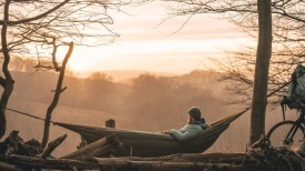Hamac pentru drumetie, camping, pescuit sau gradina, 300x140 cm, Robens Trace Hammock Set - Img 12