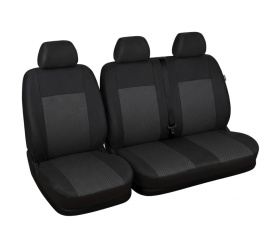 Husa bancheta rand 2 compatibile OPEL VIVARO 2001-2014, jacquard negru