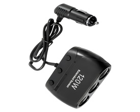 Incarcator auto, Splitter bricheta 12V-24V, 120W, 3 iesiri, 1519 - Img 4