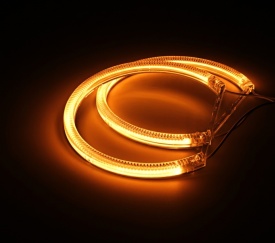 Kit Angel Eyes CCFL compatibil cu BMW seria 3 E46 Sedan, Combi 1998-2005, Coupe 1998-2003 4x146mm, galben - Img 7