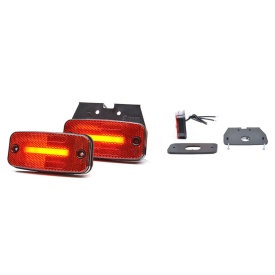 Lampa de gabarit, Lumina de clarificare, LED neon, Rosu, 12-24V, WAS Polonia 1135 W157 - Img 3