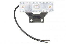 Lampă de poziţie Dreapta/Stanga cu LED-uri, alb cu reflexie, cu balama 12V-24V