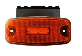 Lampa Gabarit, 3 LED-uri, cu Suport, Galbena, Forma Ovala, 12V-24V - Img 1