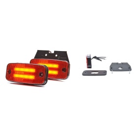 Lampa gabarit, lumina de clarificare, LED neon, Rosu, 12-24V, WAS Polonia 1139 W158 - Img 2