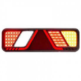 Lampa stop camion cu leduri, 24V, FULL LED, 6 functii, ceata, mers inapoi, cu triunghi, partea stanga - Img 4