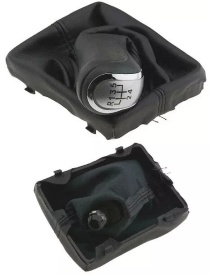 Maner schimbator viteze cu rama si manson Audi A4 B8 2007-2015, A5 2007-2017, A6 C6 2004-2011, Q5 2008-2017, 5 Viteze crom - Img 2