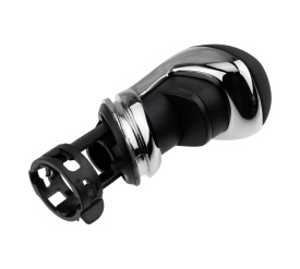 Nuca schimbator de viteze compatibil cu Peugeot 3008 II 2016-2024, 5008 II 2016-2024, 6 trepte, culoare crom cu negru - Img 3