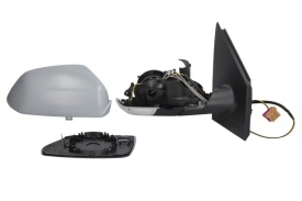 Oglinda retovizoare completa, (mecanic, convexa, captuseala) parte montare DREAPTA compatibil cu VW POLO 2005-2009 - Img 2