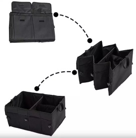 Organizator pliabil multifunctional pentru portbagaj de masina, dimensiuni 25x52 cm - Img 3