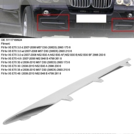 Ornament crom bara fata grila fata dreapta compatibil BMW X5 E70 2007-2010 - Img 2